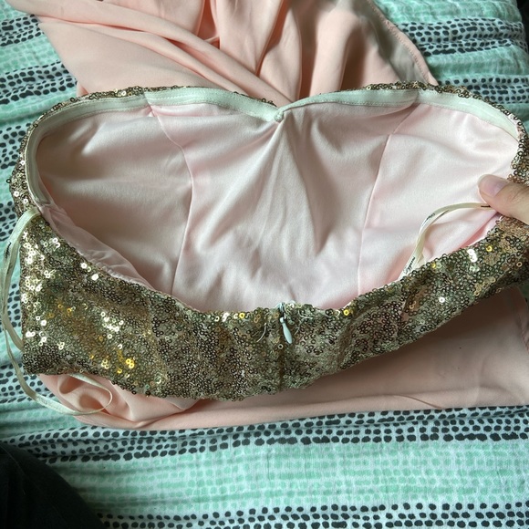 Bling mini cocktail Vegas dress pink champagne - Picture 6 of 7